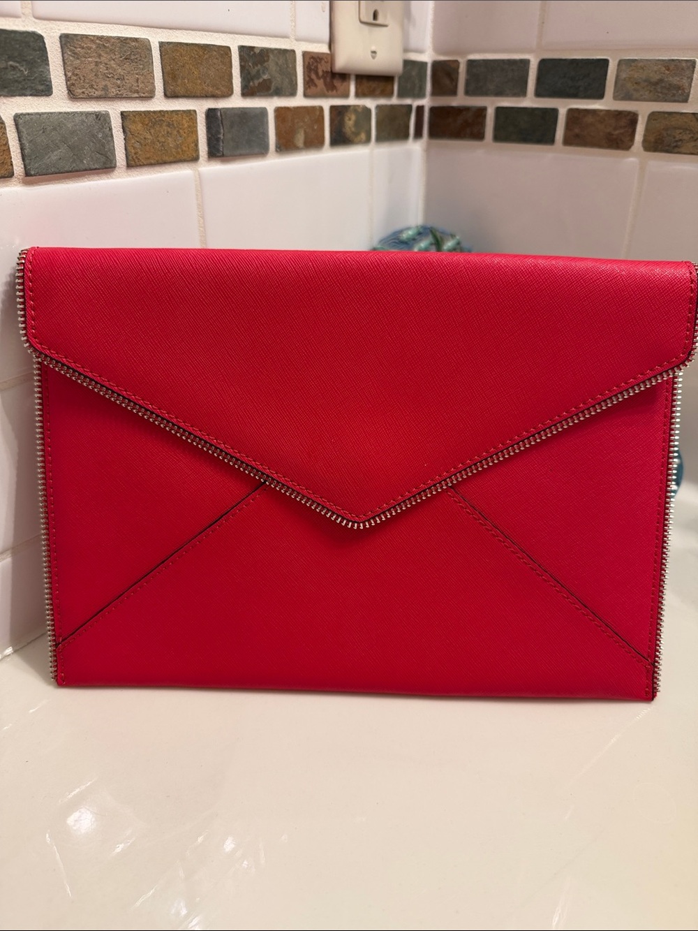 Rebecca Minkoff Red Envelope Clutch- like new